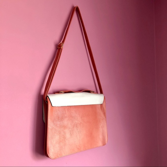 Orange and White Envelope Purse - Picture 4 of 10